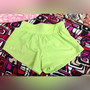 Under Armour Women's Neon Green Athletic running Shorts